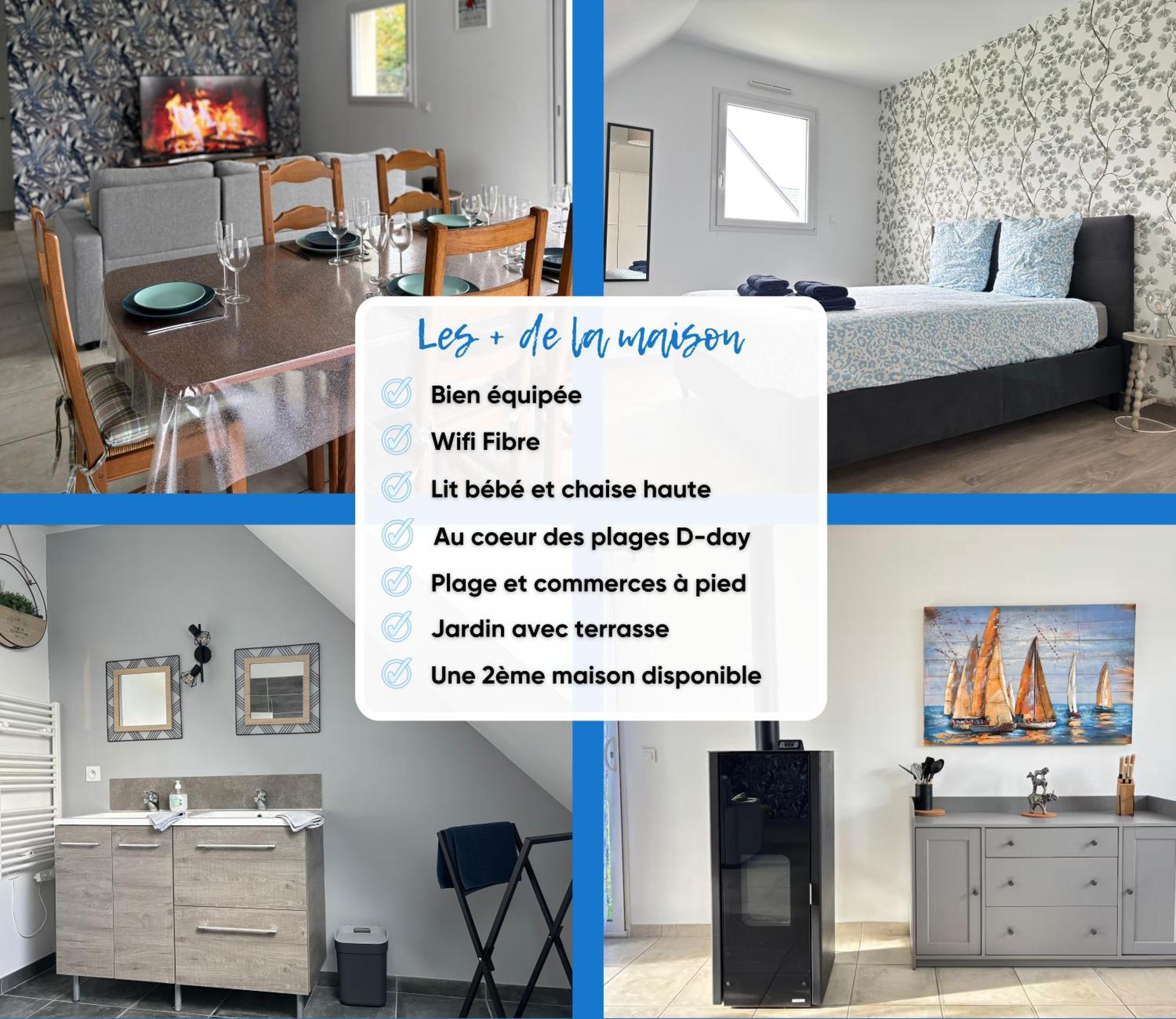 Les Dunes, Maison Neuve 8 P Bien Equipee Jardin Clos, Parking, Garage A 850 M De La Plage Et Centre Bourg, Sur Plages Du Debarquement Pres Arromanches Et Bayeux Asnelles Exteriér fotografie